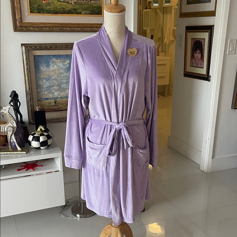 Juicy Couture Light Purple & Sparkly Silver Bathrobe
